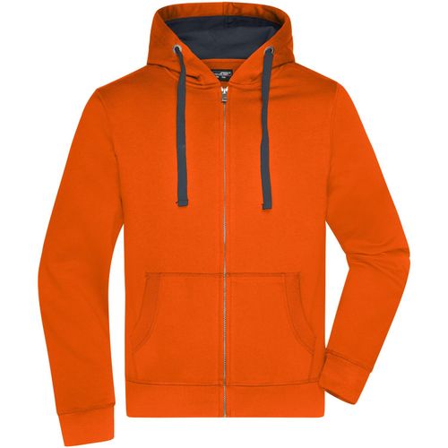 Men's Hooded Jacket - Premium Sweatjacke mit Bionic®-Finish [Gr. L] (Art.-Nr. CA490422) - Hochwertige Sweatqualität mit angeraute...