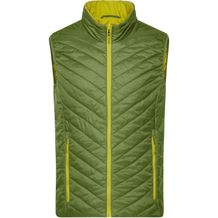 Men's Lightweight Vest - Leichte Wendeweste mit sorona®AURA Wattierung (nachwachsender, pflanzlicher Rohstoff) [Gr. S] (jungle-green/acid-yellow) (Art.-Nr. CA490675)