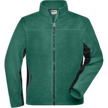 Men's Workwear Fleece Jacket - Strapazierfähige Fleecejacke im Materialmix [Gr. XS] (dark-green/black) (Art.-Nr. CA490951)