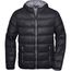 Men's Down Jacket - Ultraleichte Daunenjacke mit Kapuze in sportlichem Style [Gr. S] (black/grey) (Art.-Nr. CA493490)