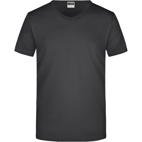 Men's Slim Fit V-T - Figurbetontes V-Neck-T-Shirt [Gr. M] (Art.-Nr. CA494237) - Einlaufvorbehandelter Single Jersey
Gek...