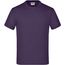 Junior Basic-T - Kinder Komfort-T-Shirt aus hochwertigem Single Jersey [Gr. S] (aubergine) (Art.-Nr. CA495411)