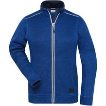 Ladies' Knitted Workwear Fleece Jacket - Pflegeleichte Strickfleece-Jacke [Gr. 3XL] (dark-royal-melange/navy) (Art.-Nr. CA495567)