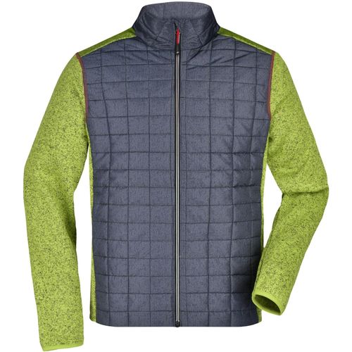 Men's Knitted Hybrid Jacket - Strickfleecejacke im stylischen Materialmix [Gr. M] (Art.-Nr. CA496892) - Weiches, wärmendes, pflegeleichte...