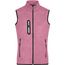 Ladies' Knitted Fleece Vest - Strickfleece Weste mit Stehkragen [Gr. L] (pink-melange/off-white) (Art.-Nr. CA497202)