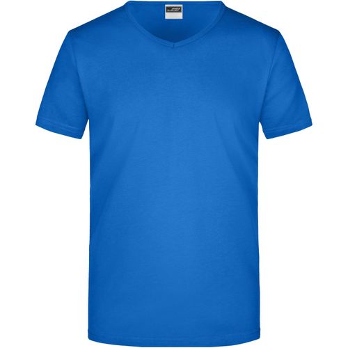 Men's Slim Fit V-T - Figurbetontes V-Neck-T-Shirt [Gr. L] (Art.-Nr. CA508292) - Einlaufvorbehandelter Single Jersey
Gek...