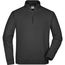 Round-Neck Zip - Sweatshirt mit Stehkragen und kurzem Reißverschluss [Gr. XL] (black) (Art.-Nr. CA512016)