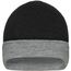 Reversible Beanie - Wendemütze mit breitem Kontrastumschlag (black/grey-heather) (Art.-Nr. CA512108)