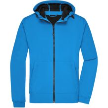 Men's Hooded Softshell Jacket - Softshelljacke mit Kapuze im sportlichen Design [Gr. L] (blue/black) (Art.-Nr. CA513656)