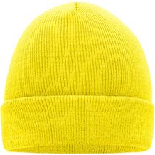 Knitted Cap - Klassische Strickmütze in vielen Farben (Yellow) (Art.-Nr. CA524749)