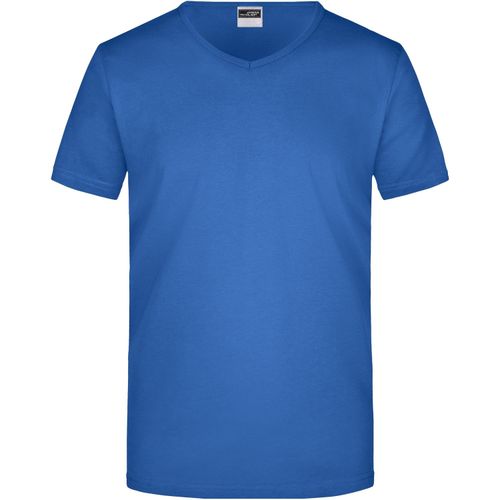 Men's Slim Fit V-T - Figurbetontes V-Neck-T-Shirt [Gr. S] (Art.-Nr. CA526199) - Einlaufvorbehandelter Single Jersey
Gek...