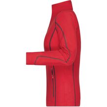 Ladies' Structure Fleece Jacket - Leichte Outdoor-Fleecejacke (red / carbon) (Art.-Nr. CA526653)