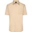 Men's Shirt Shortsleeve Poplin - Klassisches Shirt aus pflegeleichtem Mischgewebe [Gr. 4XL] (stone) (Art.-Nr. CA537732)