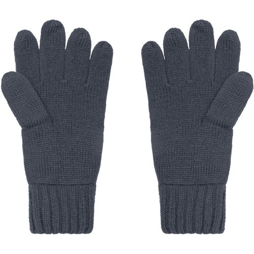 Melange Gloves Basic - Elegante Strickhandschuhe aus Melange-Garnen [Gr. L/XL] (Art.-Nr. CA545272) - Rechts-links gestrickt mit doppeltem...