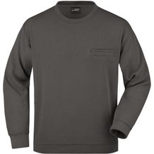 Men's Round Sweat Pocket - Klassisches Sweatshirt mit Brusttasche [Gr. XL] (graphite) (Art.-Nr. CA551452)