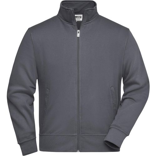 Workwear Sweat Jacket - Sweatjacke mit Stehkragen und Reißverschluss [Gr. 6XL] (Art.-Nr. CA555043) - Strapazierfähige pflegeleichte Baumwoll...