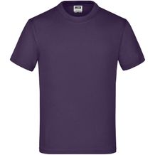 Junior Basic-T - Kinder Komfort-T-Shirt aus hochwertigem Single Jersey [Gr. XXL] (aubergine) (Art.-Nr. CA556710)
