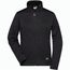 Ladies' Knitted Workwear Fleece Jacket - Pflegeleichte Strickfleece Jacke im Materialmix [Gr. S] (black/black) (Art.-Nr. CA559268)