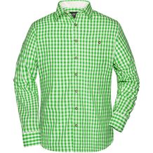 Men's Traditional Shirt - Damenbluse und Herrenhemd im klassischen Trachtenlook [Gr. L] (green/white) (Art.-Nr. CA571959)