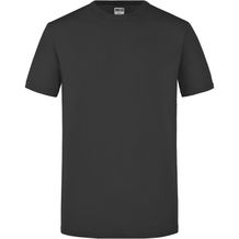 Men's Slim Fit-T - Figurbetontes Rundhals-T-Shirt [Gr. S] (graphite) (Art.-Nr. CA573995)