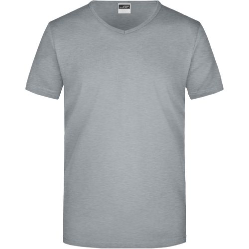 Men's Slim Fit V-T - Figurbetontes V-Neck-T-Shirt [Gr. S] (Art.-Nr. CA576315) - Einlaufvorbehandelter Single Jersey
Gek...