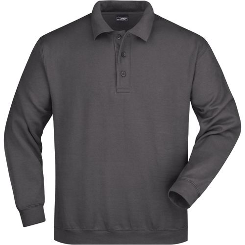 Polo-Sweat Heavy - Klassisches Komfort Polo-Sweatshirt [Gr. M] (Art.-Nr. CA577482) - Hochwertige Sweat-Qualität mit angeraut...