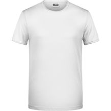Men's-T - T-Shirt mit trendigem Rollsaum [Gr. XL] (white) (Art.-Nr. CA578686)