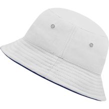 Fisherman Piping Hat for Kids - Trendiger Kinderhut aus weicher Baumwolle (white / navy) (Art.-Nr. CA583882)