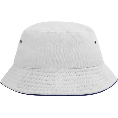 Fisherman Piping Hat for Kids - Trendiger Kinderhut aus weicher Baumwolle (Art.-Nr. CA583882) - Paspel an Krempe teilweise kontrastfarbi...