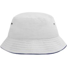 Fisherman Piping Hat for Kids - Trendiger Kinderhut aus weicher Baumwolle [Gr. one size] (white/navy) (Art.-Nr. CA583882)