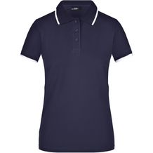 Ladies' Polo Tipping - Hochwertiges Piqué-Polohemd mit Kontraststreifen [Gr. M] (navy/white) (Art.-Nr. CA585579)