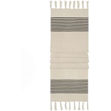 Fine Knitted Scarf - Extralanger Strickschal mit feinen Kontraststreifen (sand / black) (Art.-Nr. CA593483)