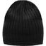 Knitted Hat - Strickmütze in klassischer Ripp-Optik (black/black) (Art.-Nr. CA595613)