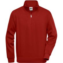 Workwear Half Zip Sweat - Sweatshirt mit Stehkragen und Reißverschluss [Gr. S] (wine) (Art.-Nr. CA599466)
