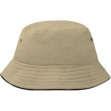 Fisherman Piping Hat for Kids - Trendiger Kinderhut aus weicher Baumwolle [Gr. one size] (khaki/black) (Art.-Nr. CA600563)