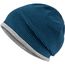 Structured Beanie - Stretchfleece-Mütze mit Kontrastabschluss (navy/grey-heather) (Art.-Nr. CA600982)