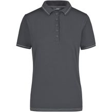 Ladies' Elastic Polo - Hochwertiges Poloshirt mit Kontraststreifen [Gr. S] (graphite/white) (Art.-Nr. CA601543)