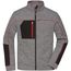 Men's Structure Fleece Jacket - Pflegeleichte Strick-Fleecejacke für Arbeit und Freizeit [Gr. XL] (carbon-melange/black/red) (Art.-Nr. CA603114)
