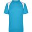 Men's Running-T - Atmungsaktives Laufshirt [Gr. S] (turquoise/white) (Art.-Nr. CA608676)