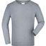 Junior Shirt Long-Sleeved Medium - Langarm T-Shirt aus Single Jersey [Gr. M] (grey-heather) (Art.-Nr. CA609212)