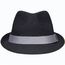 Street Style - Stylisher, sommerlicher Streetwear Hut mit breitem kontrastfarbigem Band [Gr. S/M] (black/light-grey) (Art.-Nr. CA610276)