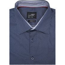 Men's Shirt 'Diamonds' - Klassisches Shirt mit modischem Minimal-All-Over Print (white / red) (Art.-Nr. CA610515)