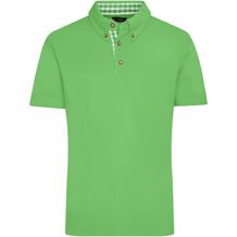 Men's Traditional Polo - Klassisches Polo im Trachtenlook [Gr. XL] (lime-green/lime-green-white) (Art.-Nr. CA611447)