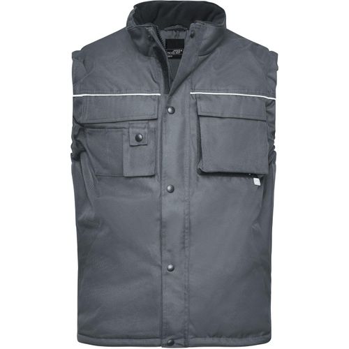Workwear Vest - Robuste, wattierte Weste [Gr. XXL] (Art.-Nr. CA618592) - Wind-, wasser- und schmutzabweisend...