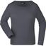 Ladies' Shirt Long-Sleeved Medium - Langarm T-Shirt aus Single Jersey [Gr. L] (graphite) (Art.-Nr. CA622532)