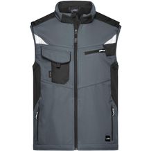 Workwear Softshell Vest - Professionelle Softshellweste mit hochwertiger Ausstattung [Gr. 4XL] (carbon/black) (Art.-Nr. CA624960)
