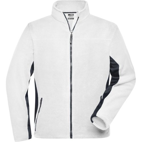 Men's Workwear Fleece Jacket - Strapazierfähige Fleecejacke im Materialmix [Gr. S] (Art.-Nr. CA625043) - Pflegeleichter Anti-Pilling-Microfleece
...