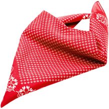 Traditional Bandana - Im Trachtenlook bedrucktes multifunktionales Viereck-Tuch [Gr. one size] (red/white) (Art.-Nr. CA626393)