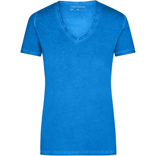 Ladies' Gipsy T-Shirt - Trendiges T-Shirt mit V-Ausschnitt [Gr. M] (Art.-Nr. CA630767) - Baumwoll Single Jersey mit aufwändige...