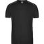 Men's Workwear T-Shirt - Strapazierfähiges und pflegeleichtes T-shirt mit Kontrastpaspel [Gr. 4XL] (black) (Art.-Nr. CA631798)